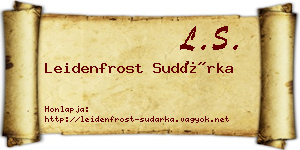 Leidenfrost Sudárka névjegykártya